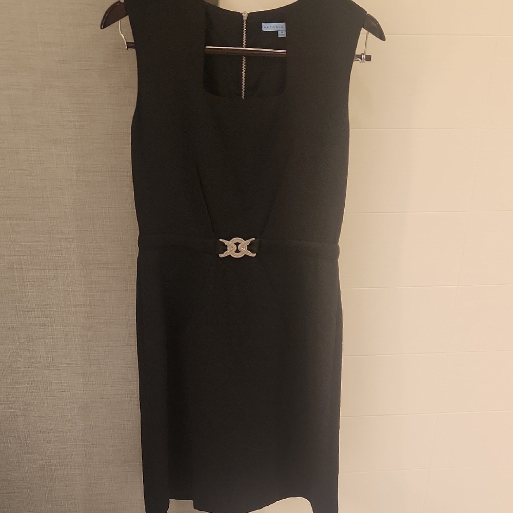 Antonio Melani Midi Dress with Silver Buckle
